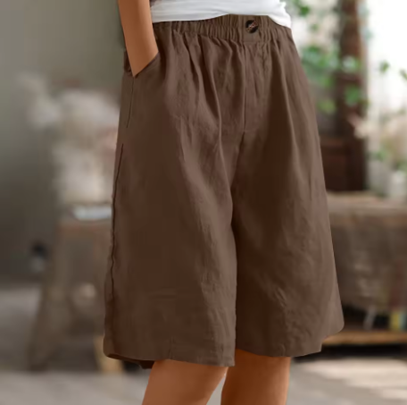 Mevira – Cintura elástica, tejido plano, pantalones cortos