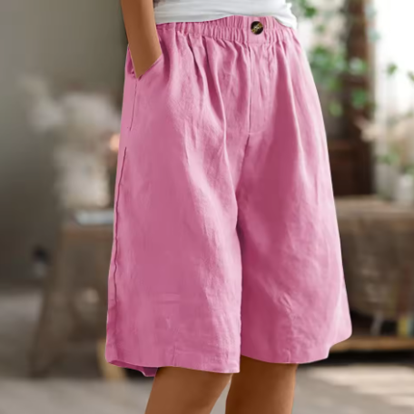 Mevira – Cintura elástica, tejido plano, pantalones cortos