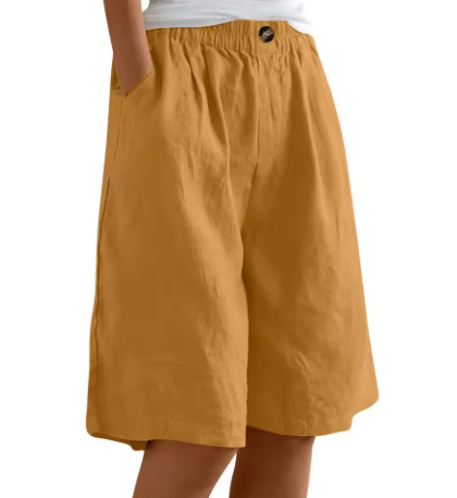Mevira – Cintura elástica, tejido plano, pantalones cortos