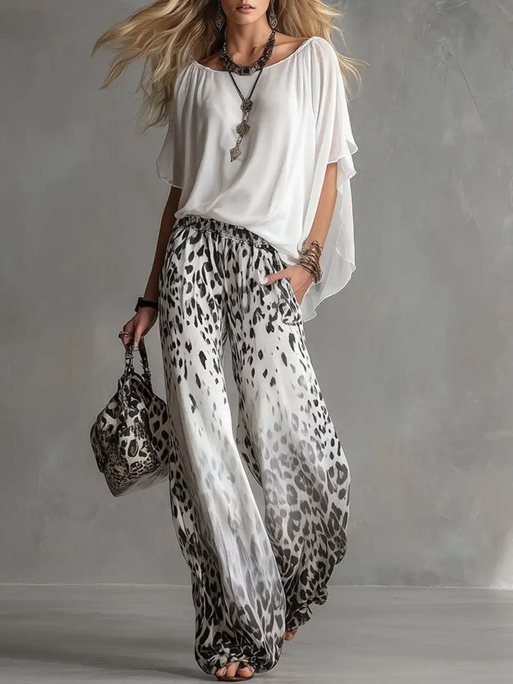 Velira – Estampado – traje de pierna ancha