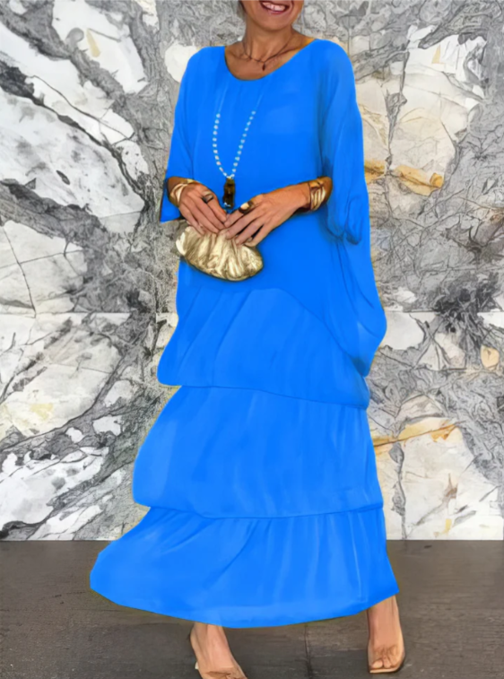 Avalen – Con volantes de punto, vestido maxi