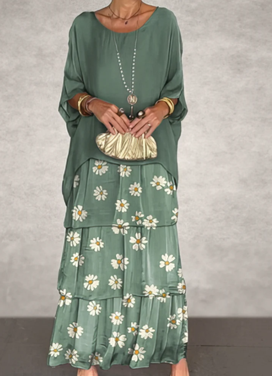 Avalen – Maxi con holanes de punto vestido