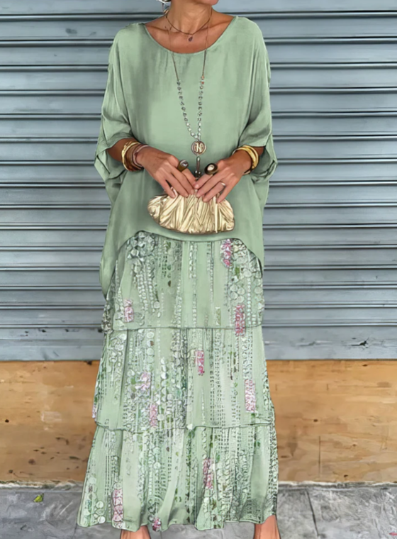 Avalen – Con volantes de punto, vestido maxi