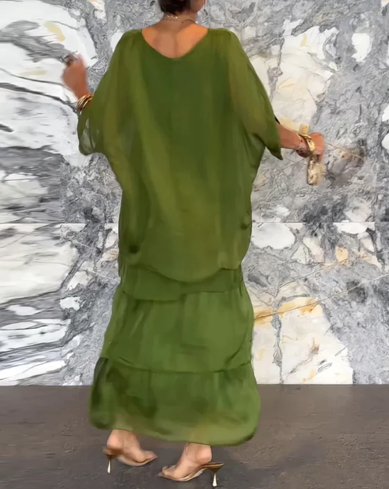 Avalen – Maxi con holanes de punto vestido