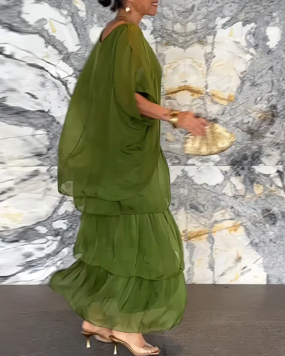 Avalen – Maxi con holanes de punto vestido