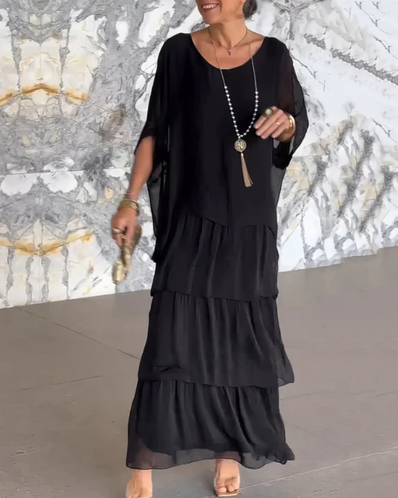 Avalen – Maxi con holanes de punto vestido