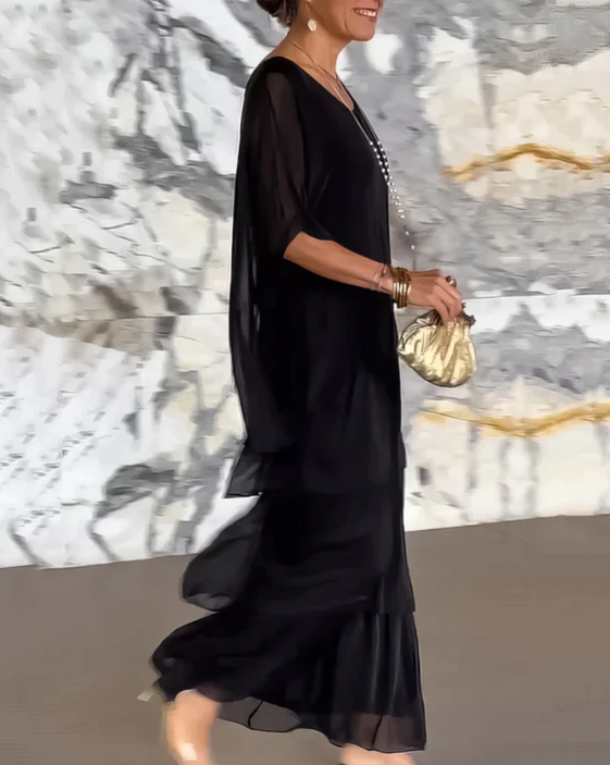 Avalen – Con volantes de punto, vestido maxi