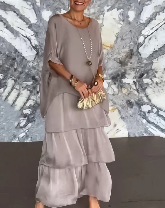 Avalen – Maxi con holanes de punto vestido
