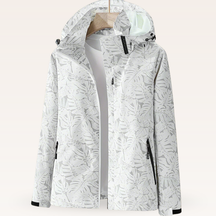 Nalise – Impermeable con estampado de hojas chamarra