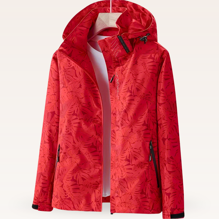 Nalise – Impermeable con estampado de hojas chamarra