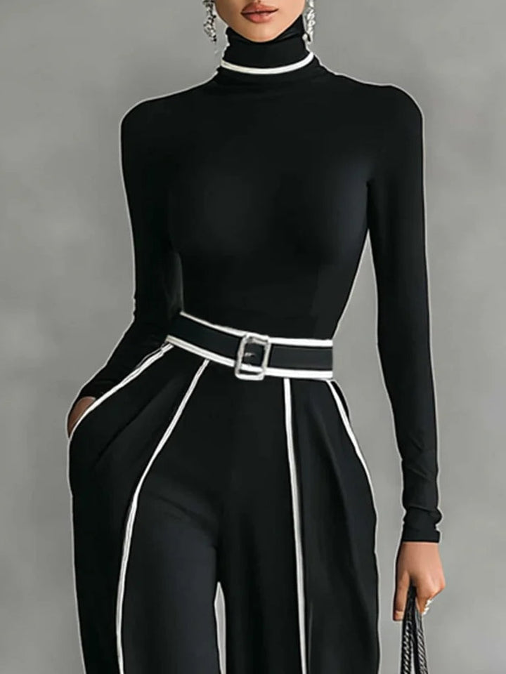 Cuello alto de punto conjunto