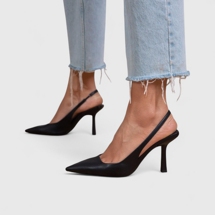 Kalira – Con correa, estampado de leopardo, zapatos de tacón