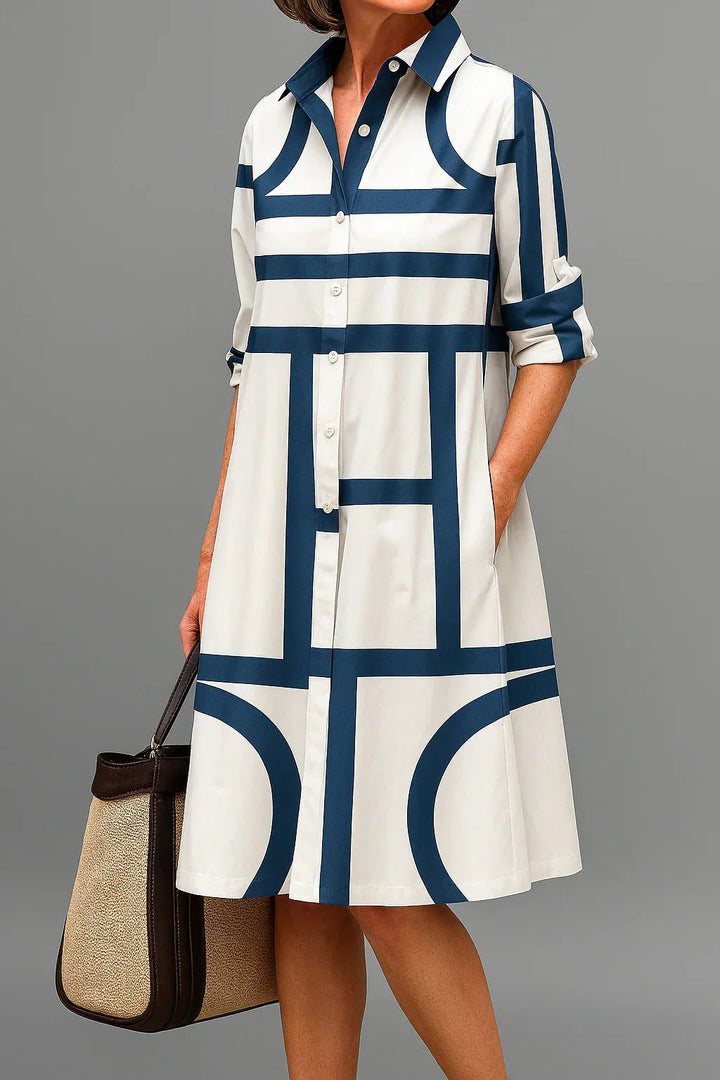 Vaelia – Con drapeado en tejido plano, vestido midi