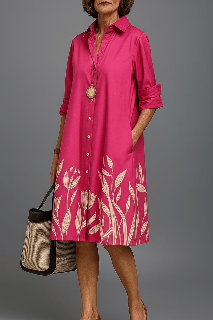 Vaelia – Con drapeado en tejido plano, vestido midi