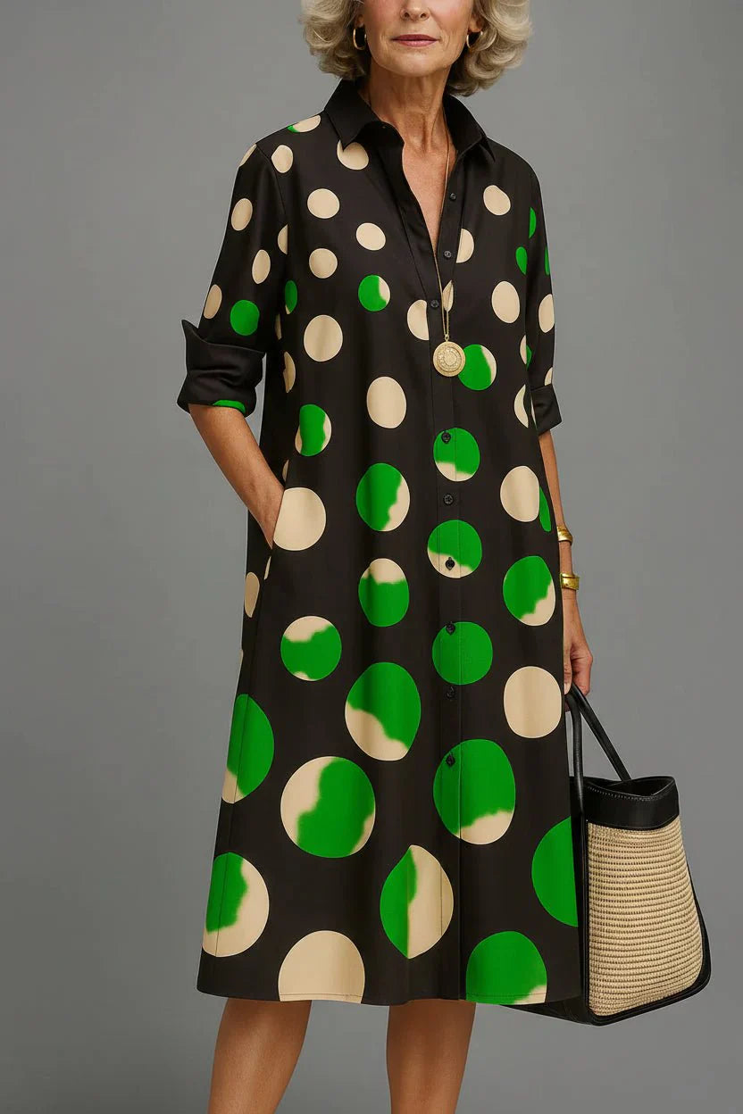 Vaelia – Con drapeado en tejido plano, vestido midi