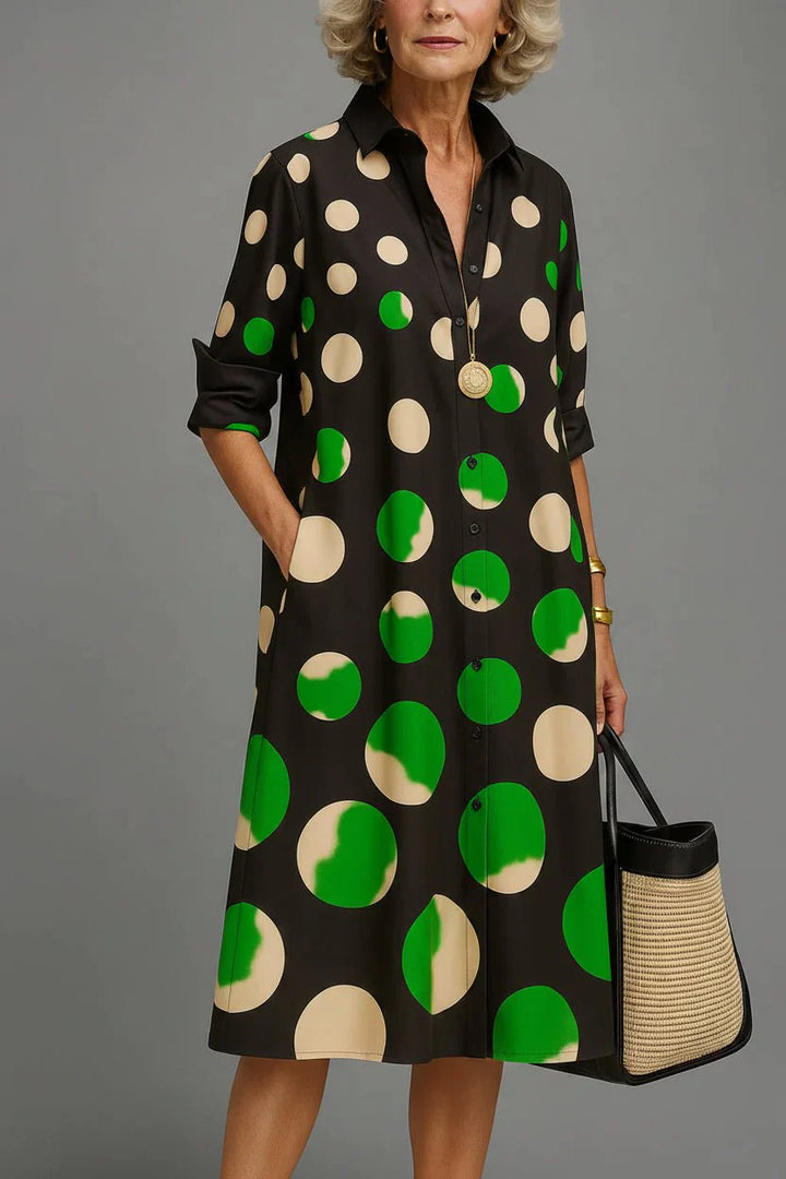 Vaelia – Con drapeado en tejido plano, vestido midi