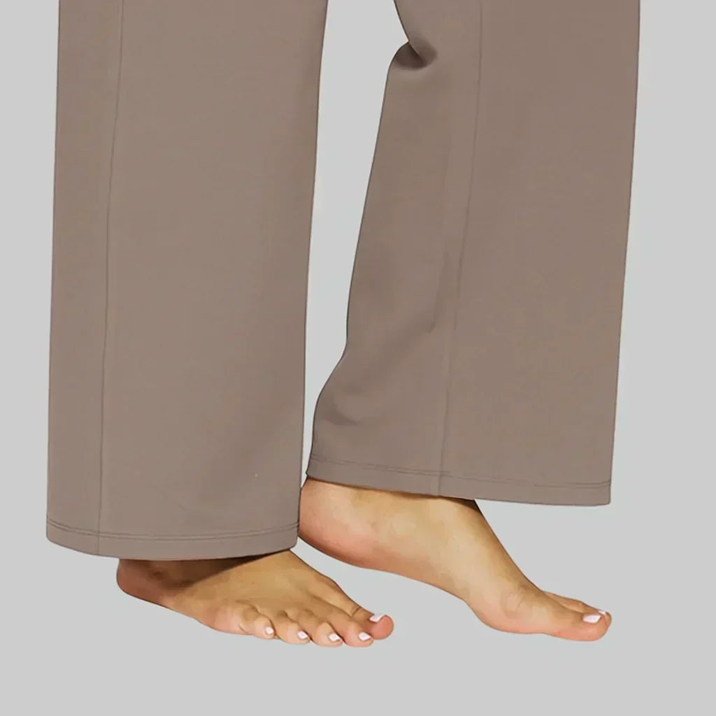 Rylena – Tiro alto, tejido elástico, pantalones