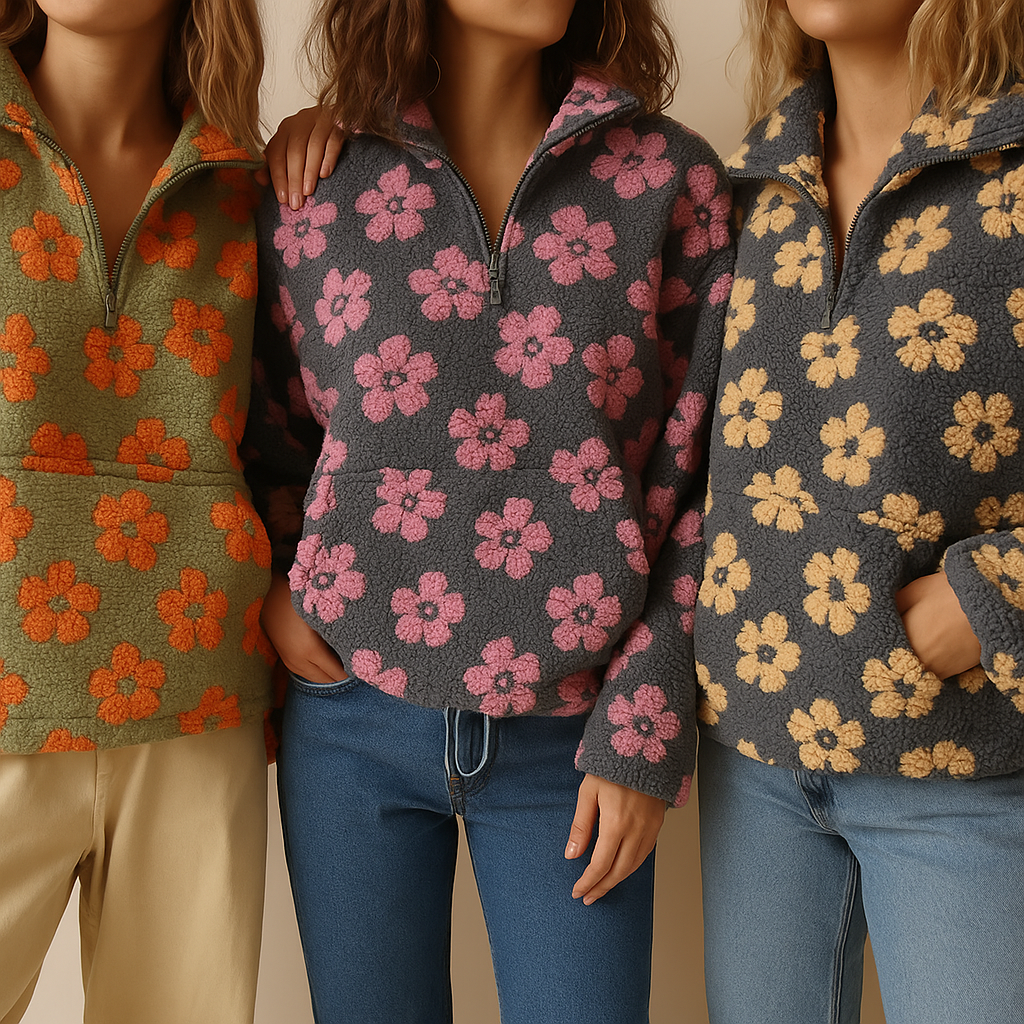 Avenli – Con estampado floral, de forro polar, sudadera