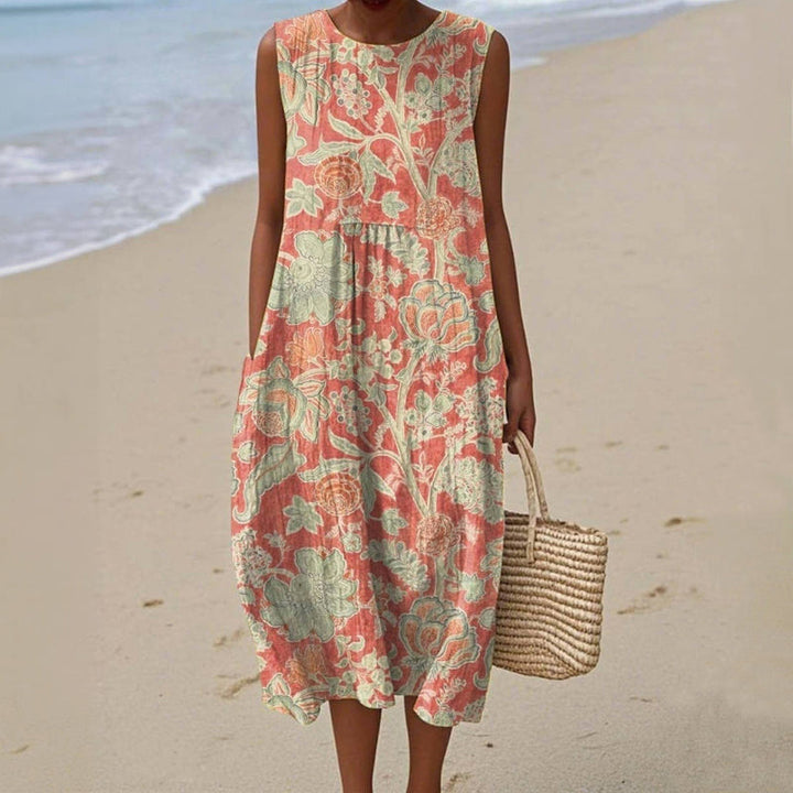 Novira – Estampado floral en mezcla de algodón, vestido