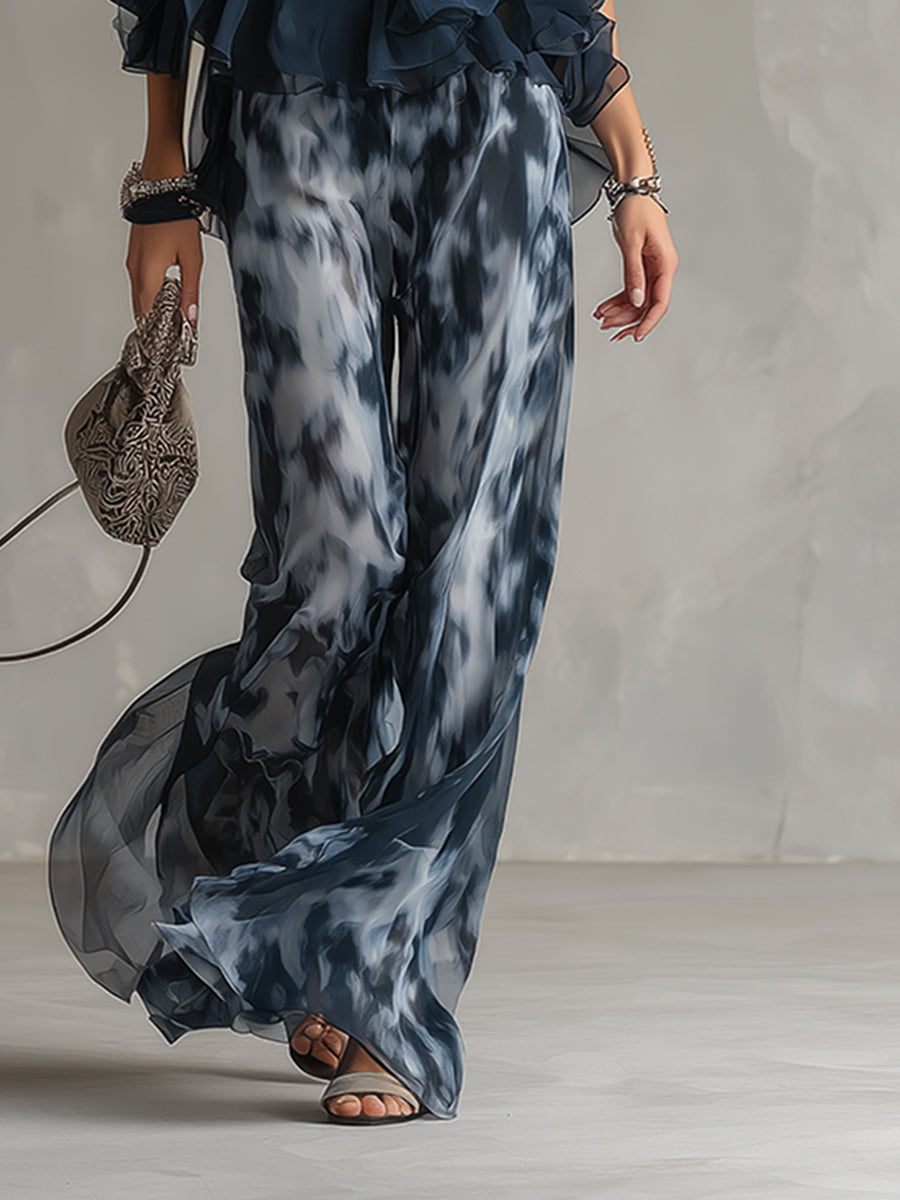 Rivana – Cuello halter de chifón conjunto