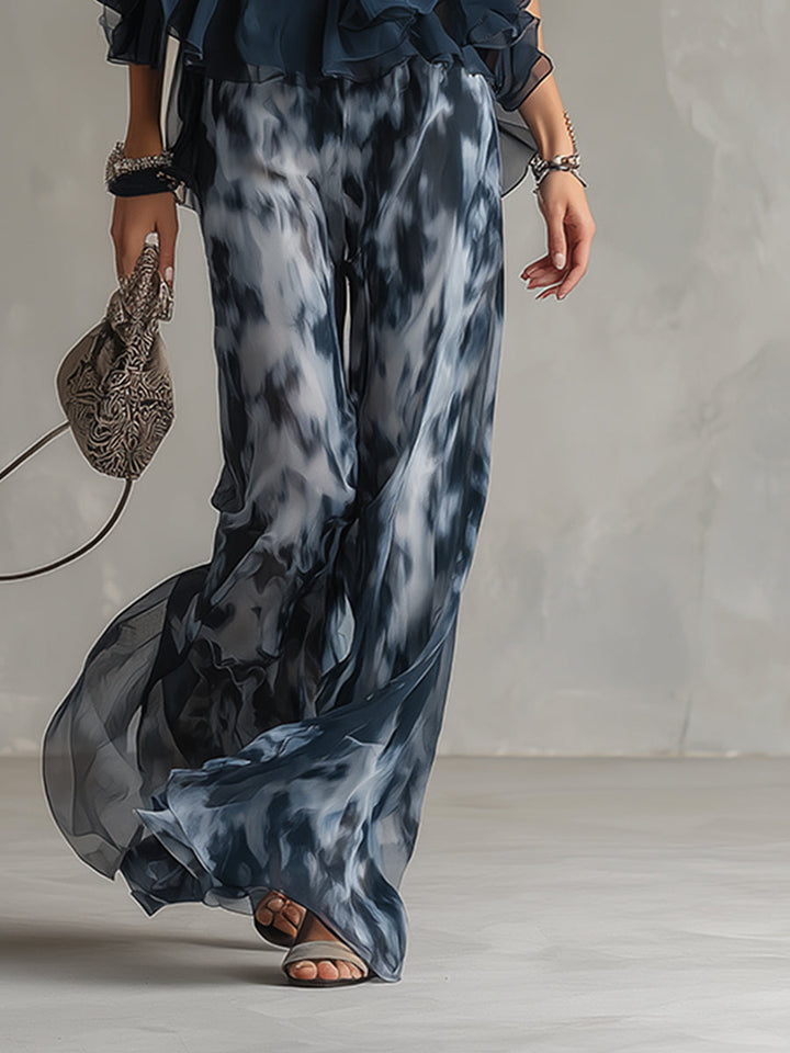 Rivana – Cuello halter de chifón conjunto