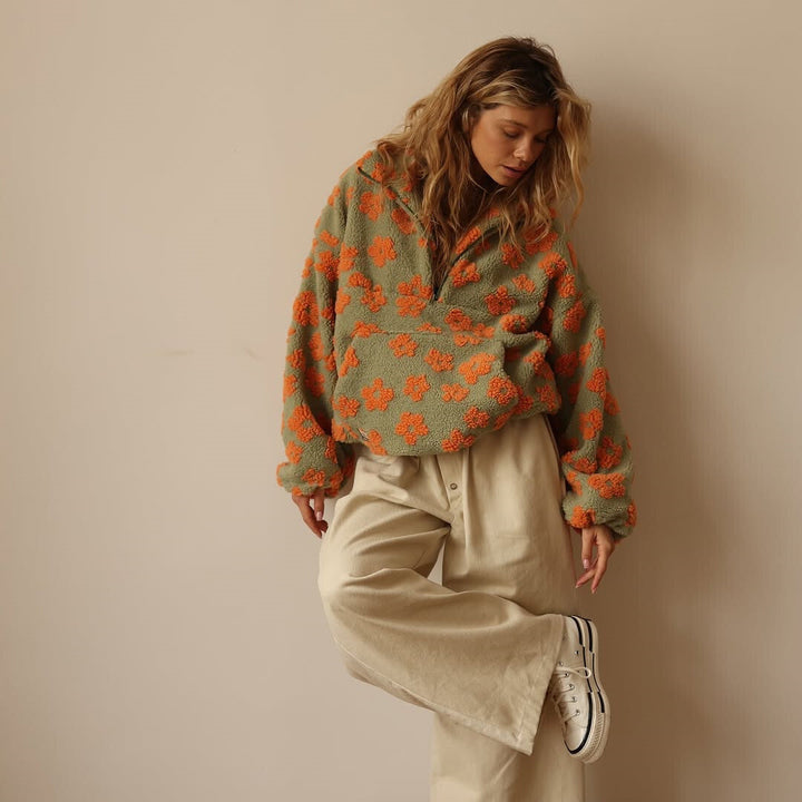 Avenli – suéter de polar con estampado floral