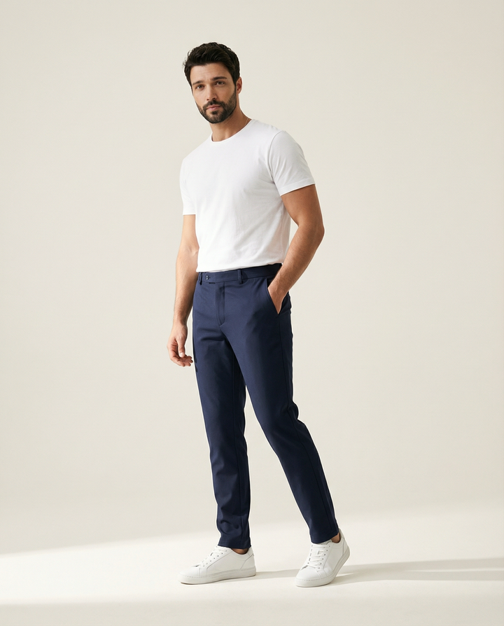 Cintura elástica y stretch en 4 direcciones, pantalones