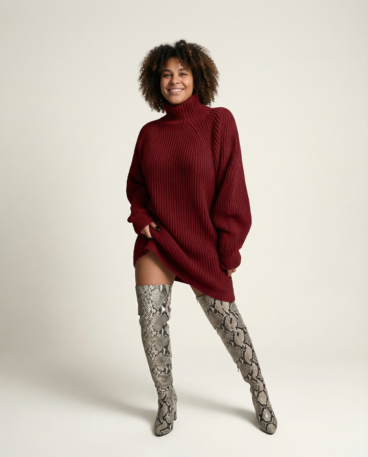 Oversize de punto vestido