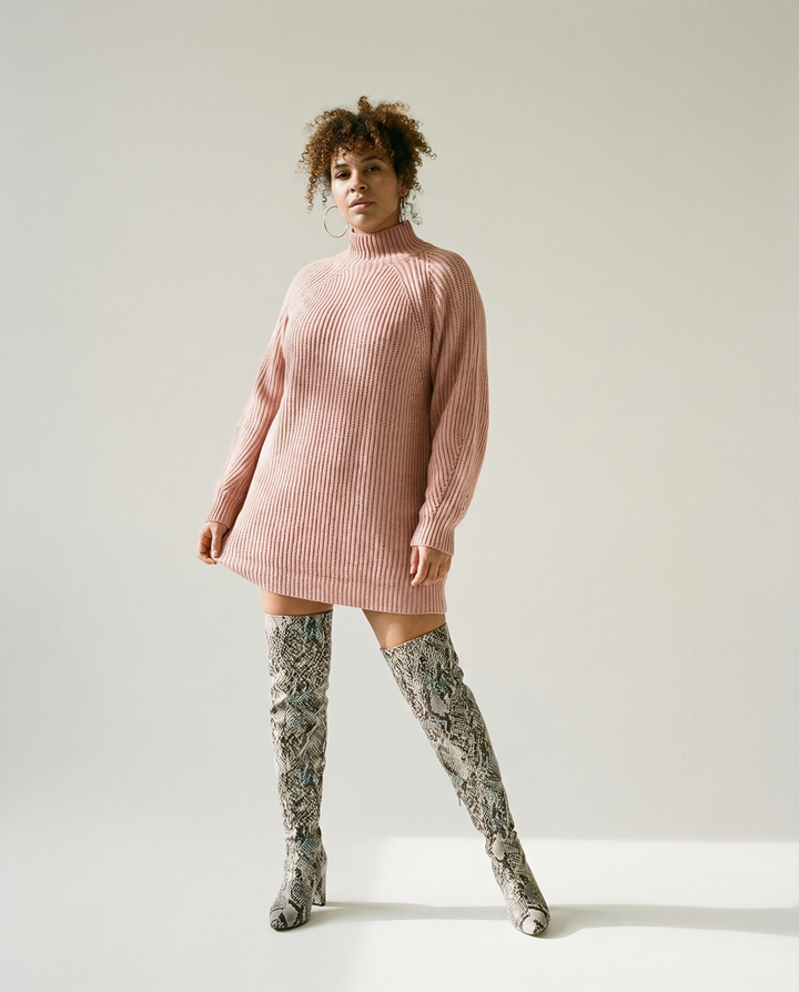 Oversize de punto vestido