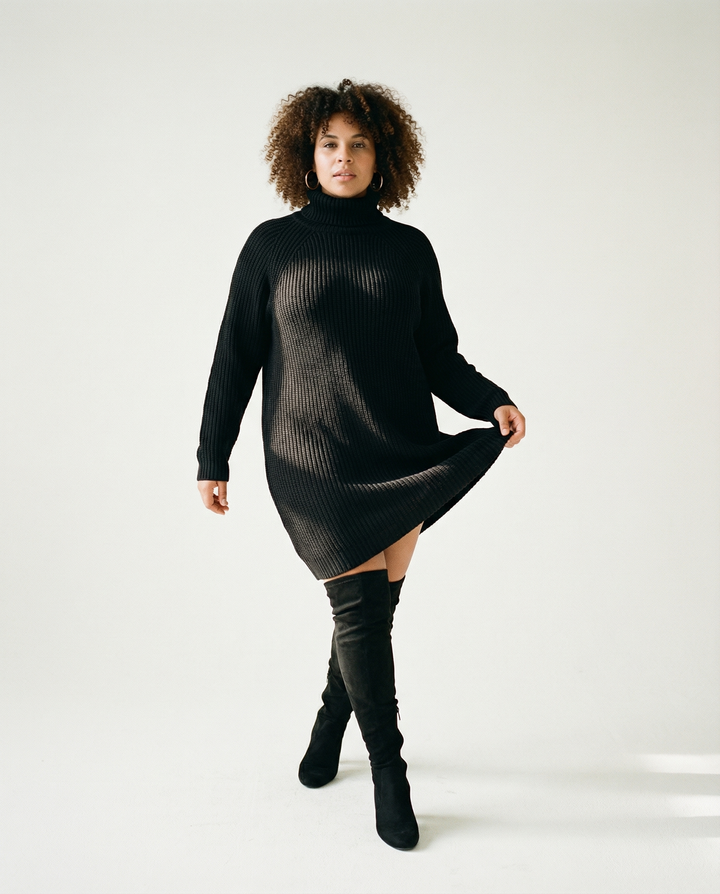 Oversize de punto vestido