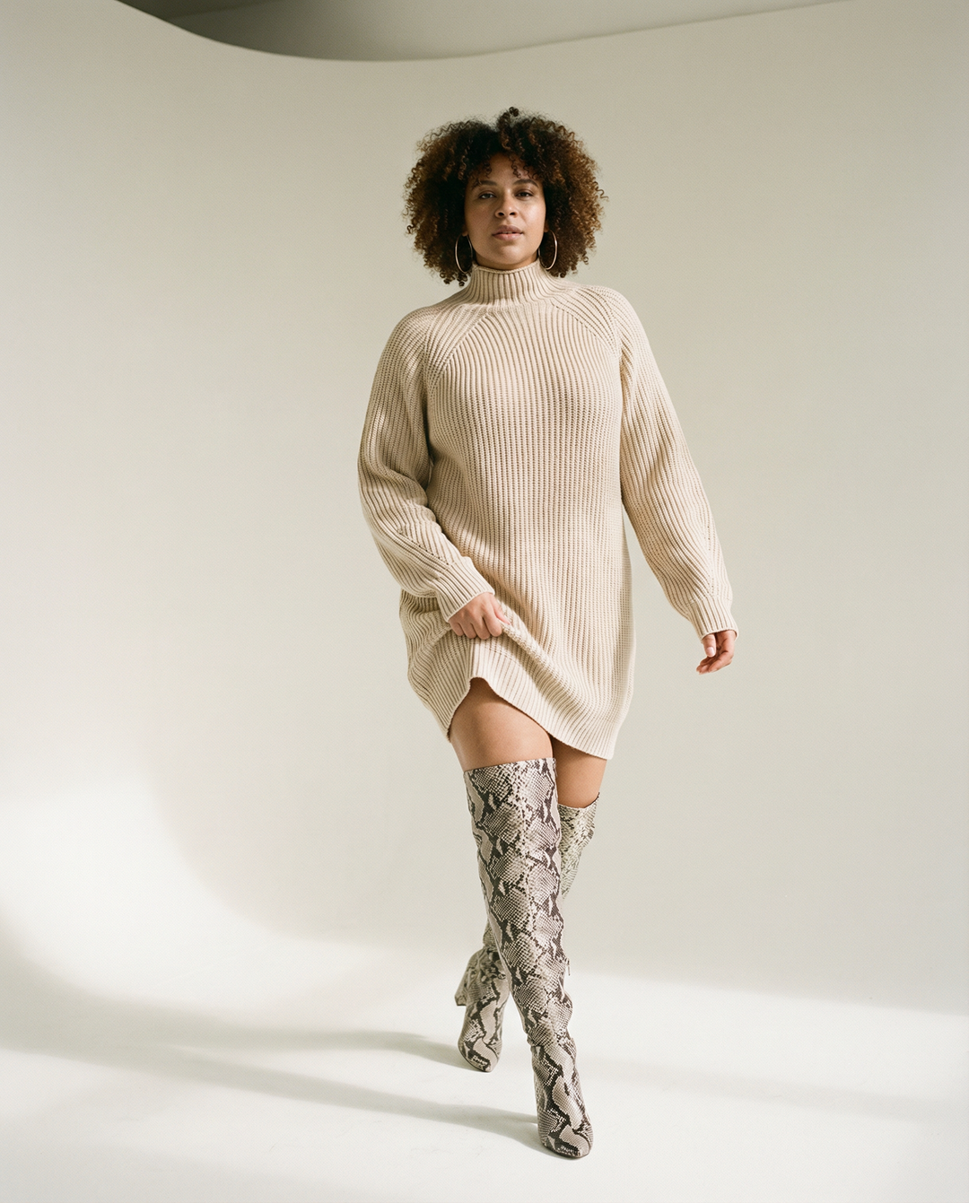 Oversize de punto vestido