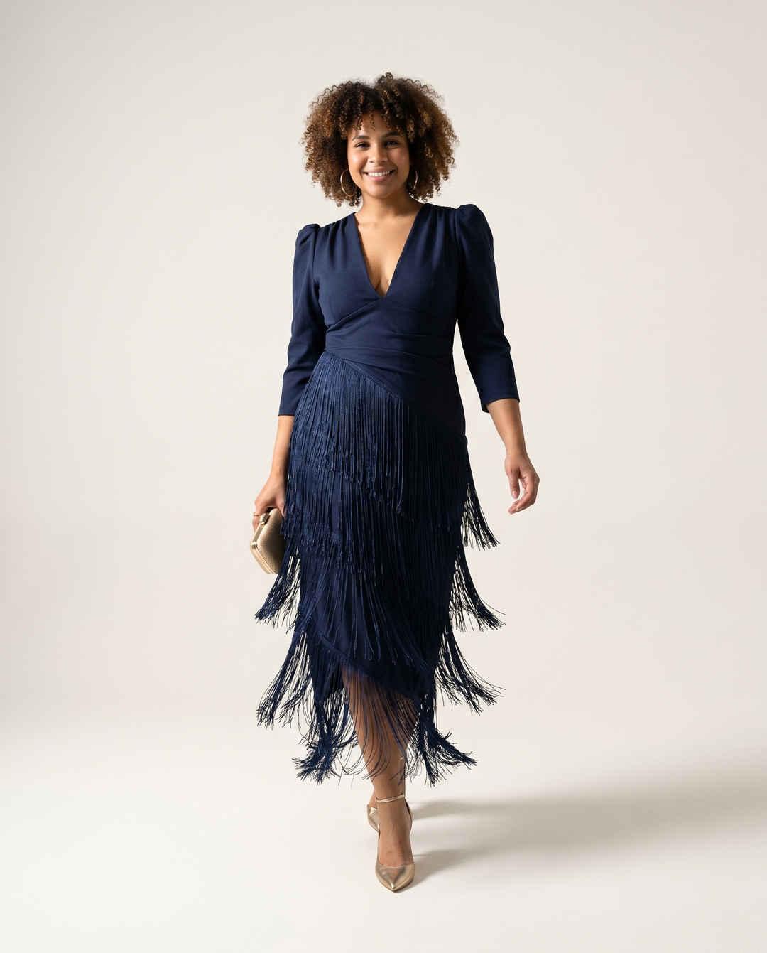 Vestido con flecos