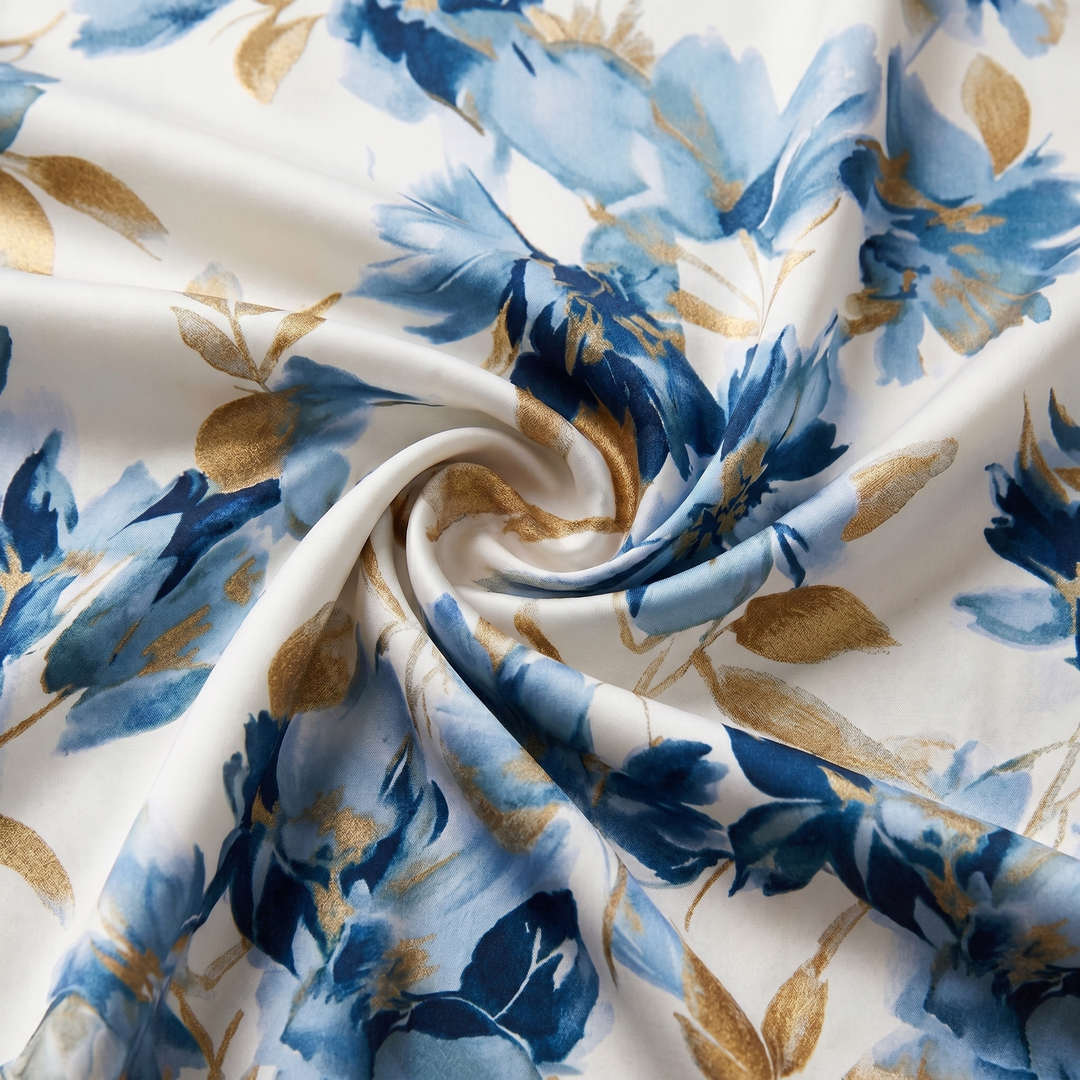 Evadra – Lazo en la cintura y estampado metálico, vestido midi