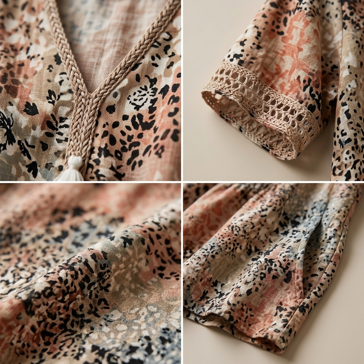 Navira – Corte A, mezcla de algodón, vestido midi