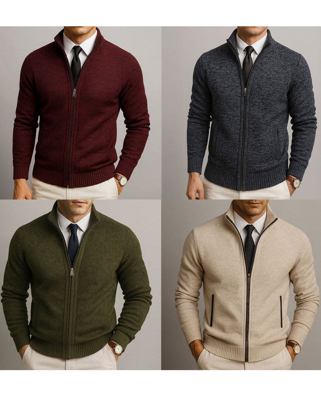 Cárdigan ajustado de merino y algodón