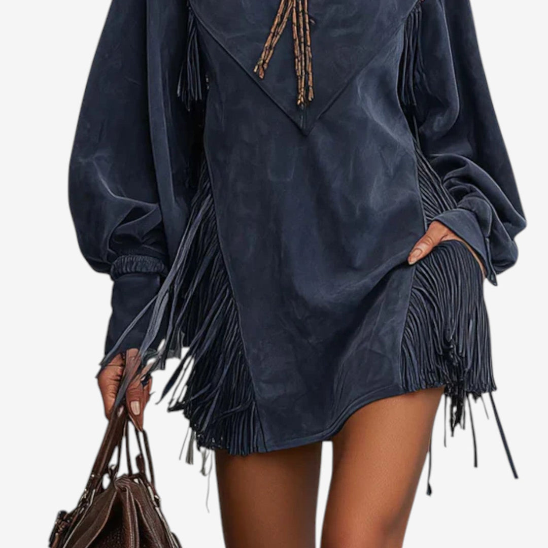 Nivora – Drapeado de punto vestido mini