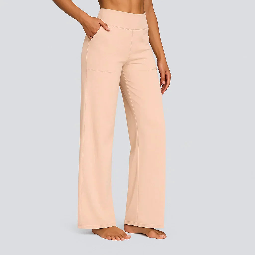 Rylena – Tiro alto, tejido elástico, pantalones