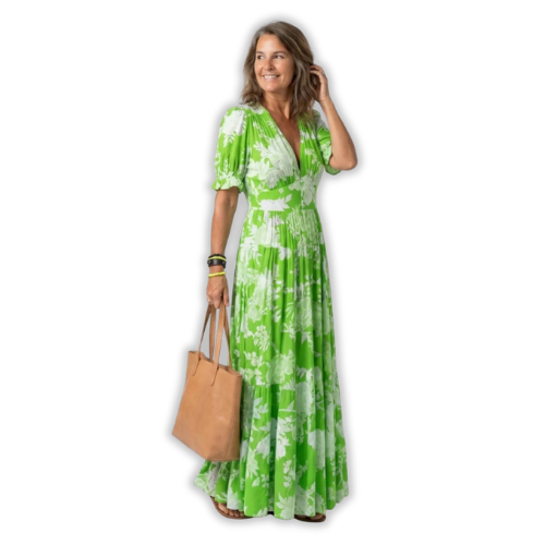 Avyra – Vestido con estampado floral y escote en V