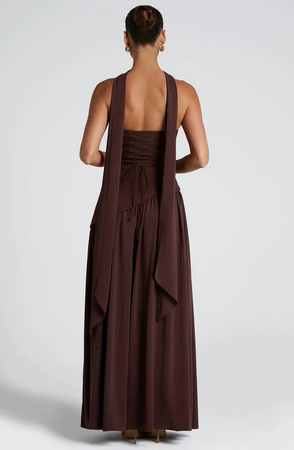 Eryla – Cuello halter, largo maxi, vestido