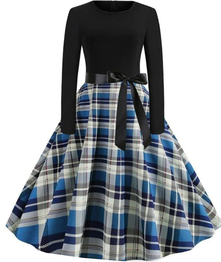 Nivara – A cuadros de mezcla de algodón, vestido