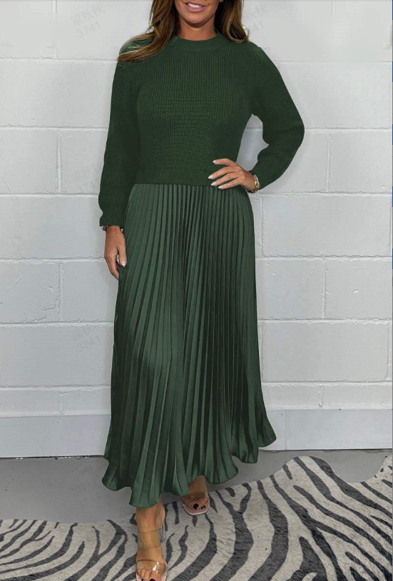 Elaris – Con dobladillo plisado, vestido de punto