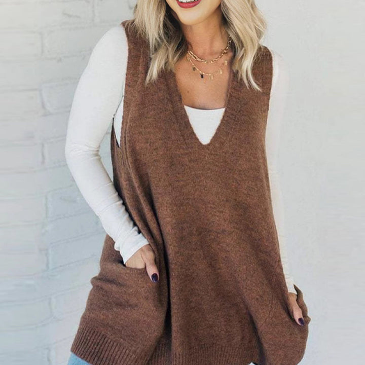 Kelira – Con bolsillos de tejido plano top