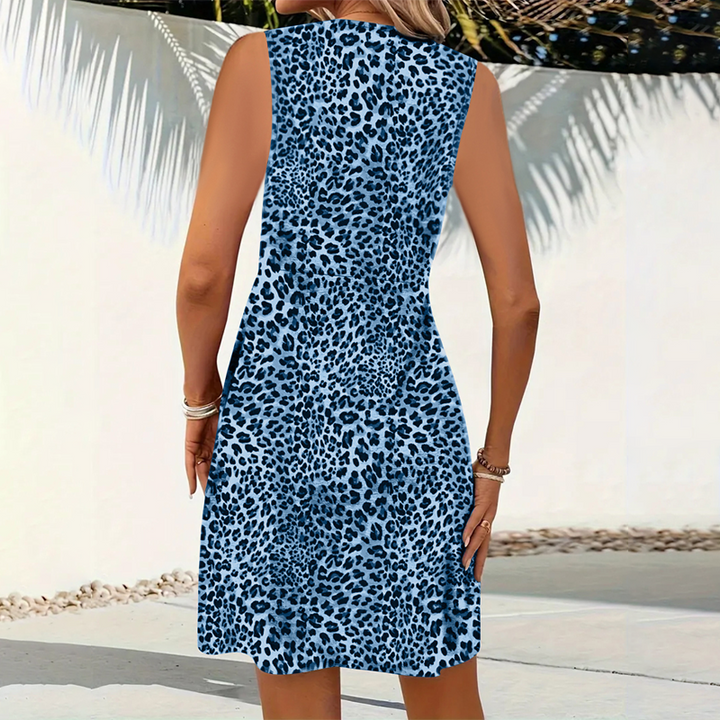 Noreli – Estampado de leopardo en tejido de punto vestido mini